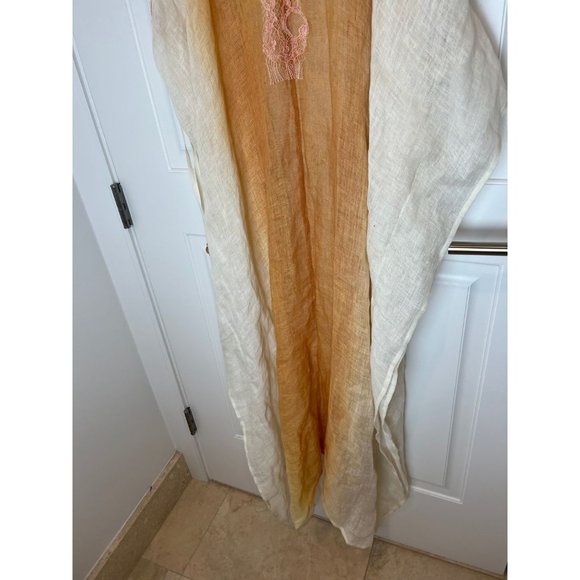 Orange and Cream Scarf Wrap - Picture 14 of 16